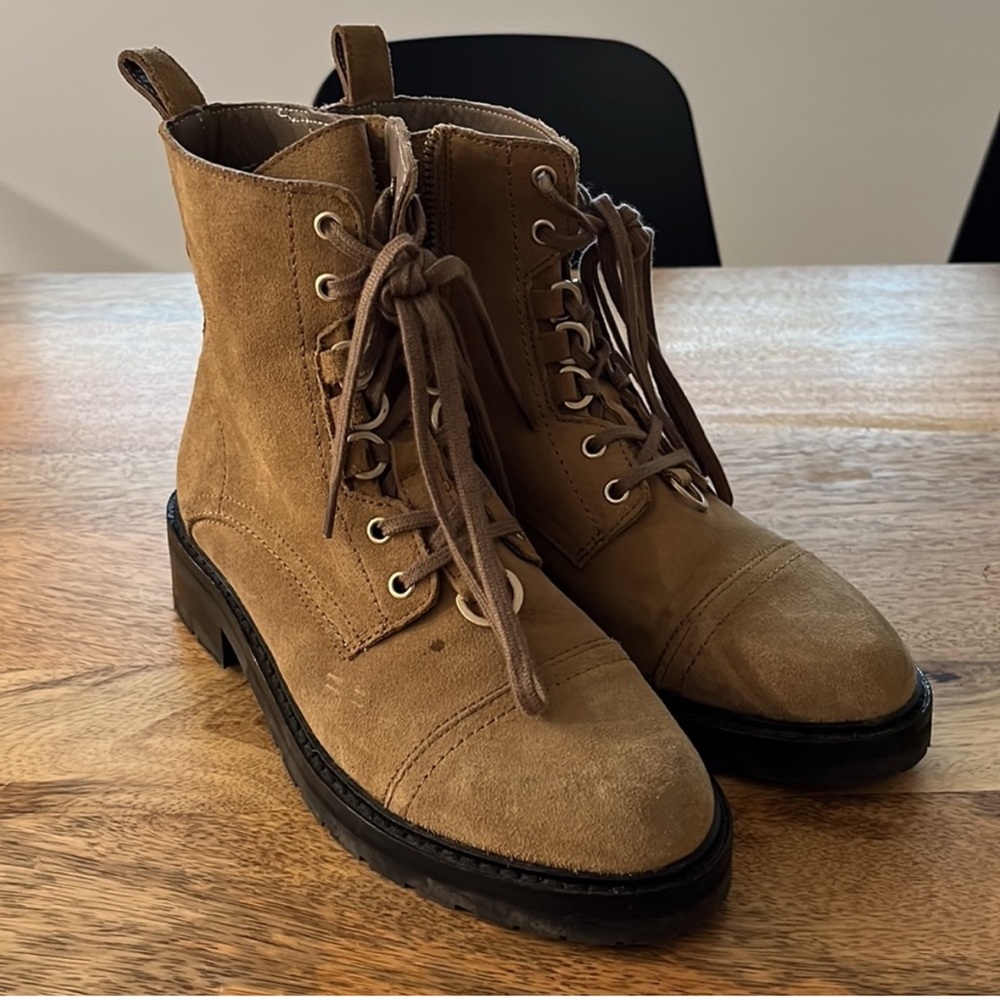 EUC All Saints Lira Tam Suede Combat Boots - Sz 37